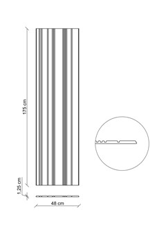 LM-05 - PANEL Lamelowy ścienny 3D