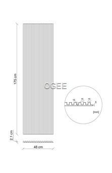 LM-02 PANEL Lamelowy ścienny 3D