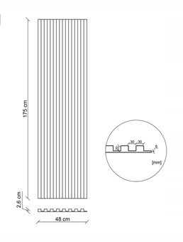 LM-01  - PANEL Lamelowy ścienny 3D